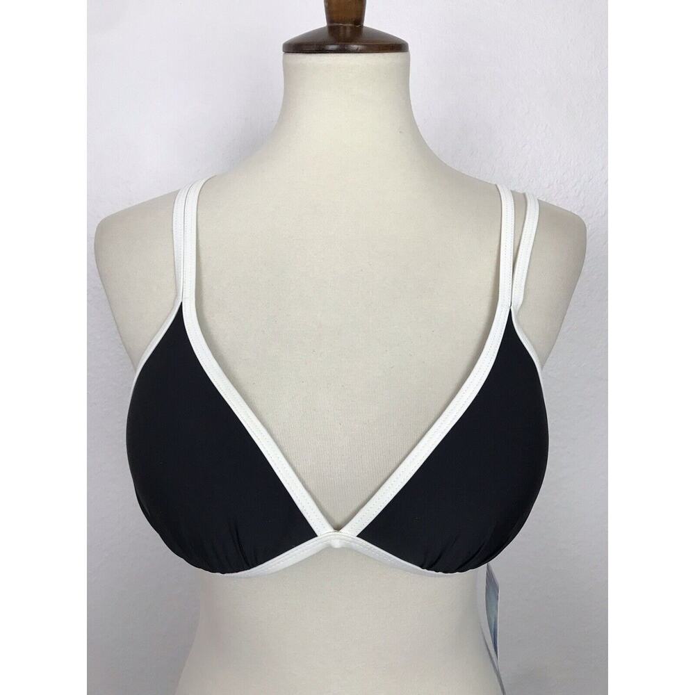 In Mocean Color Block Padded Push Up Triangle Bikini Top Swimwear